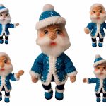 Happy Christmas Blue Santa Claus Amigurumi Free Pattern