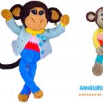 Velvet Rainbow Monkey Amigurumi Free Pattern