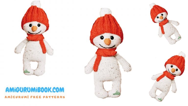 Little Cute Snowman Amigurumi Free Pattern