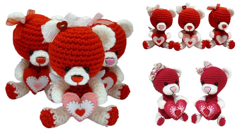 Valentines Teddy Bear Amigurumi Free Pattern