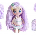 Purple Haired Doll Amigurumi Free Pattern