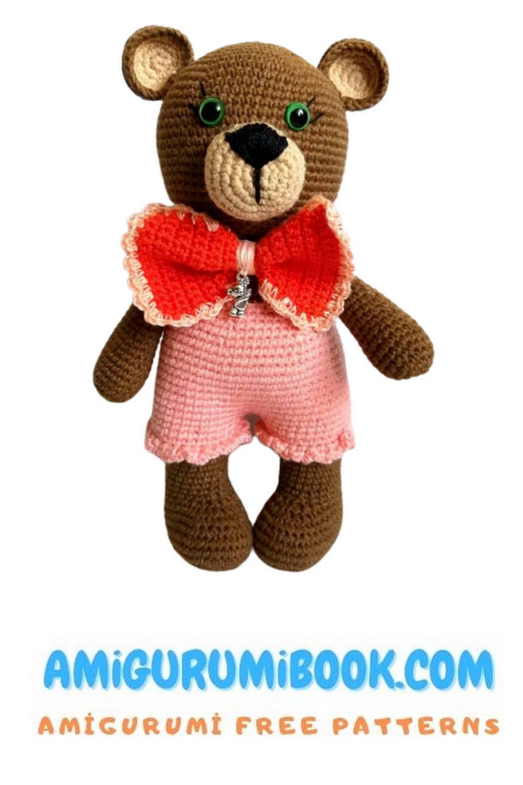 Cute Bow Tie Teddy Bear Amigurumi Free Pattern - Free Amigurumi Crochet ...