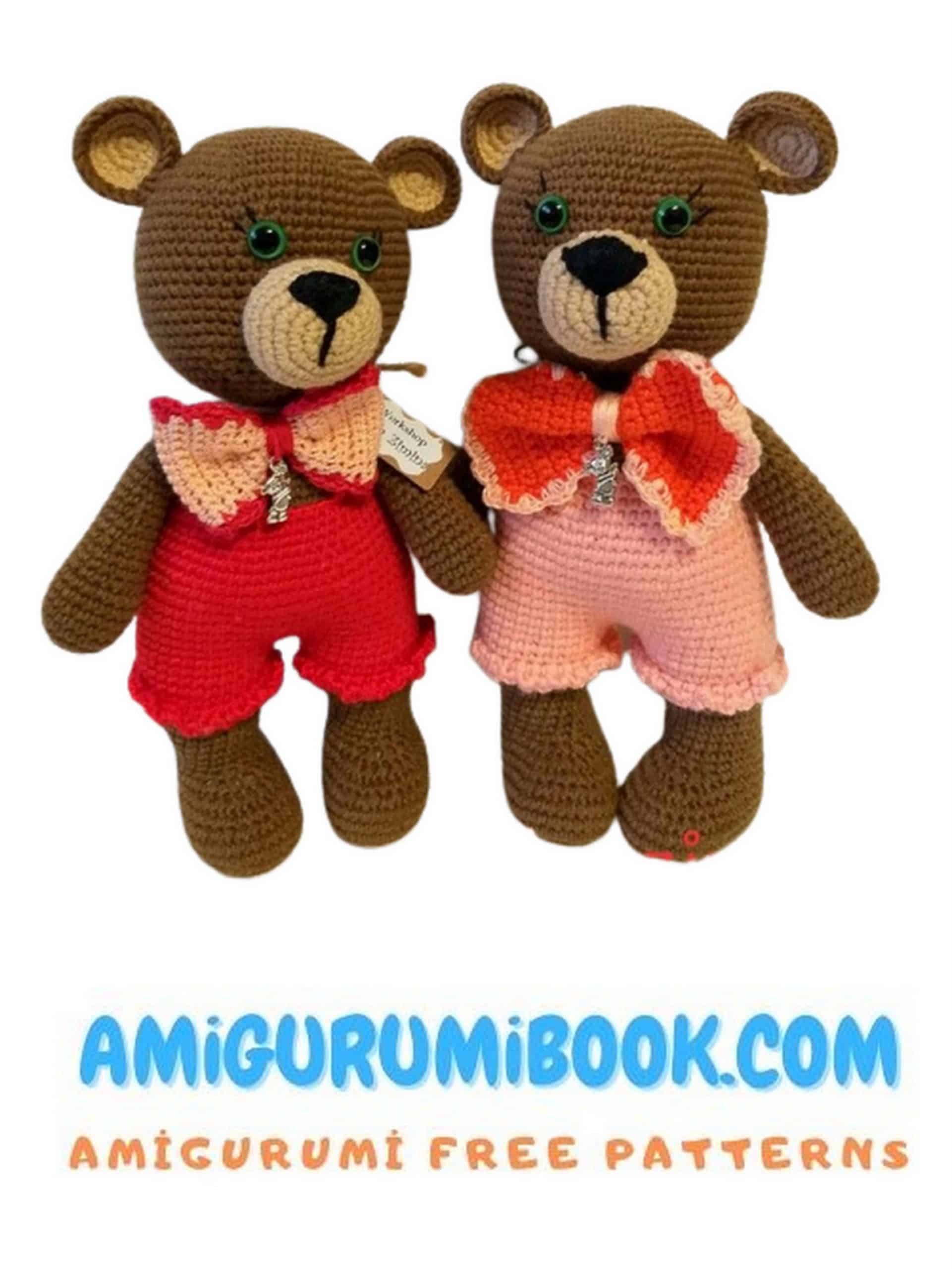 Cute Bow Tie Teddy Bear Amigurumi Free Pattern - Free Amigurumi Crochet ...