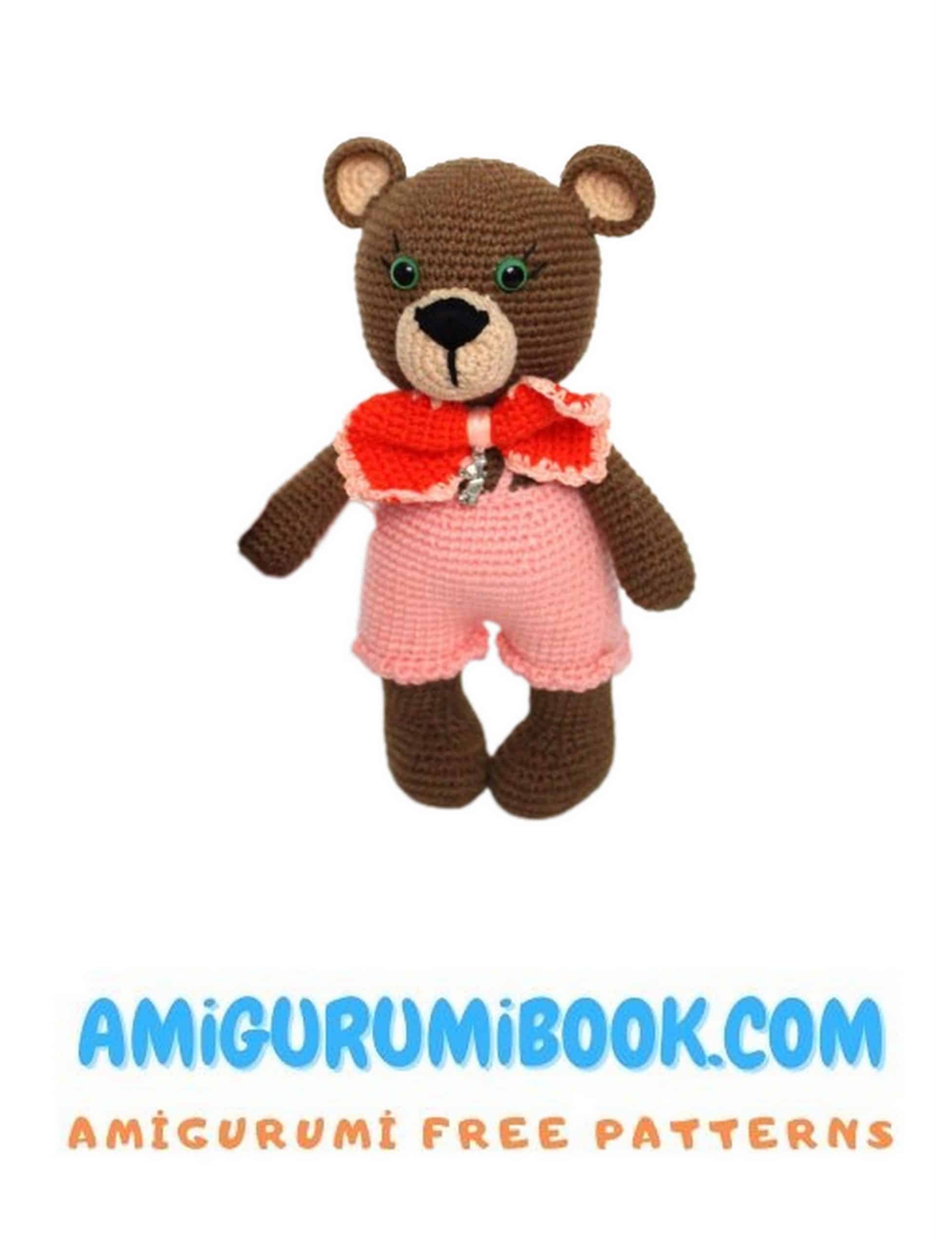 Cute Bow Tie Teddy Bear Amigurumi Free Pattern - Free Amigurumi Crochet ...
