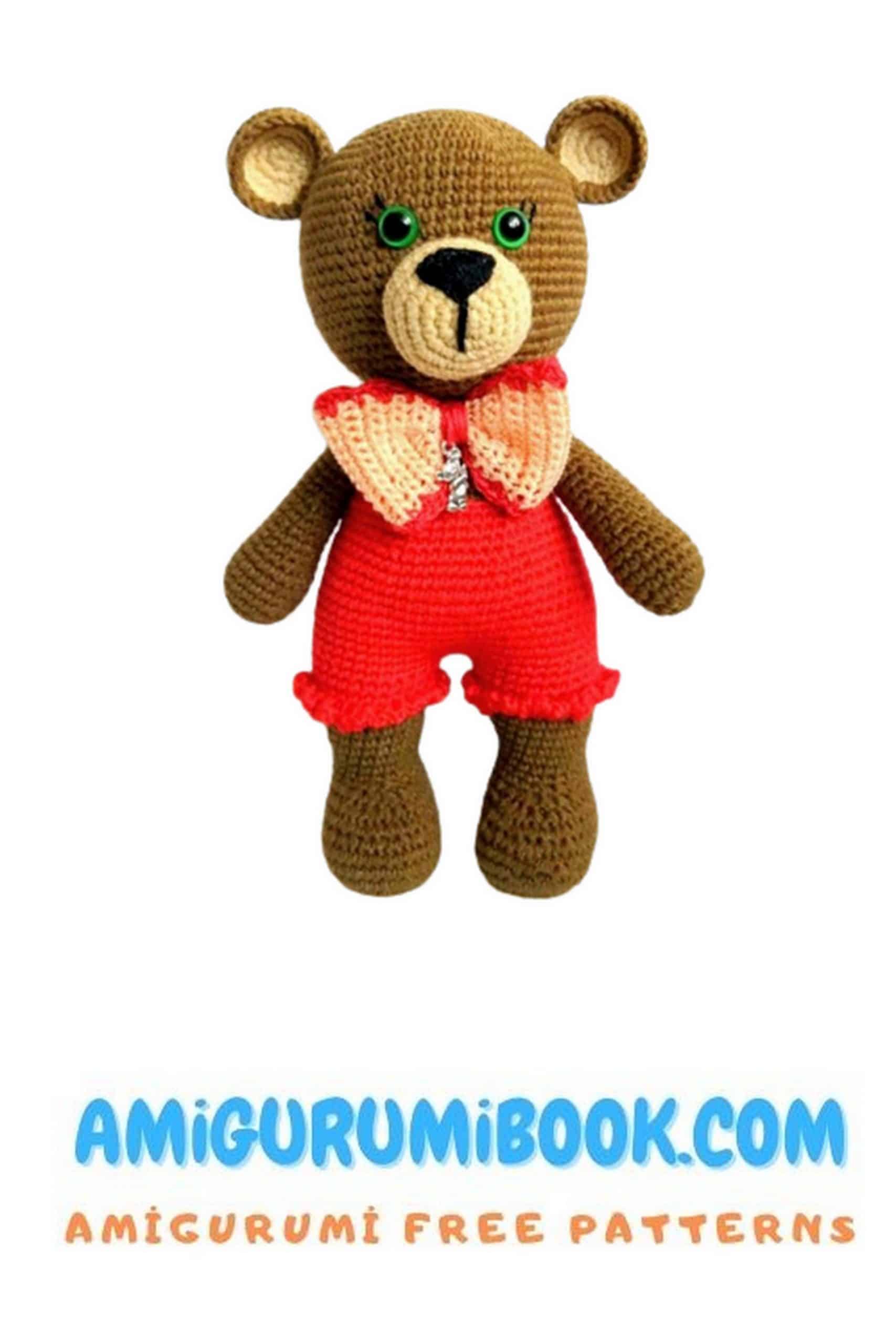 Cute Bow Tie Teddy Bear Amigurumi Free Pattern - Free Amigurumi Crochet ...