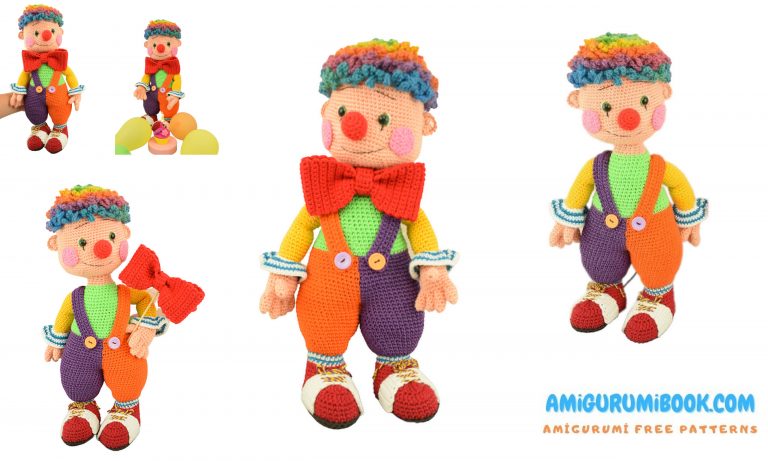 Fooly Clown Amigurumi Free Pattern