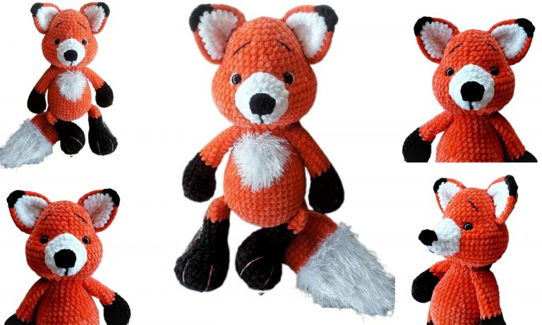 Velvet Cute Fox Cub Amigurumi Free Pattern