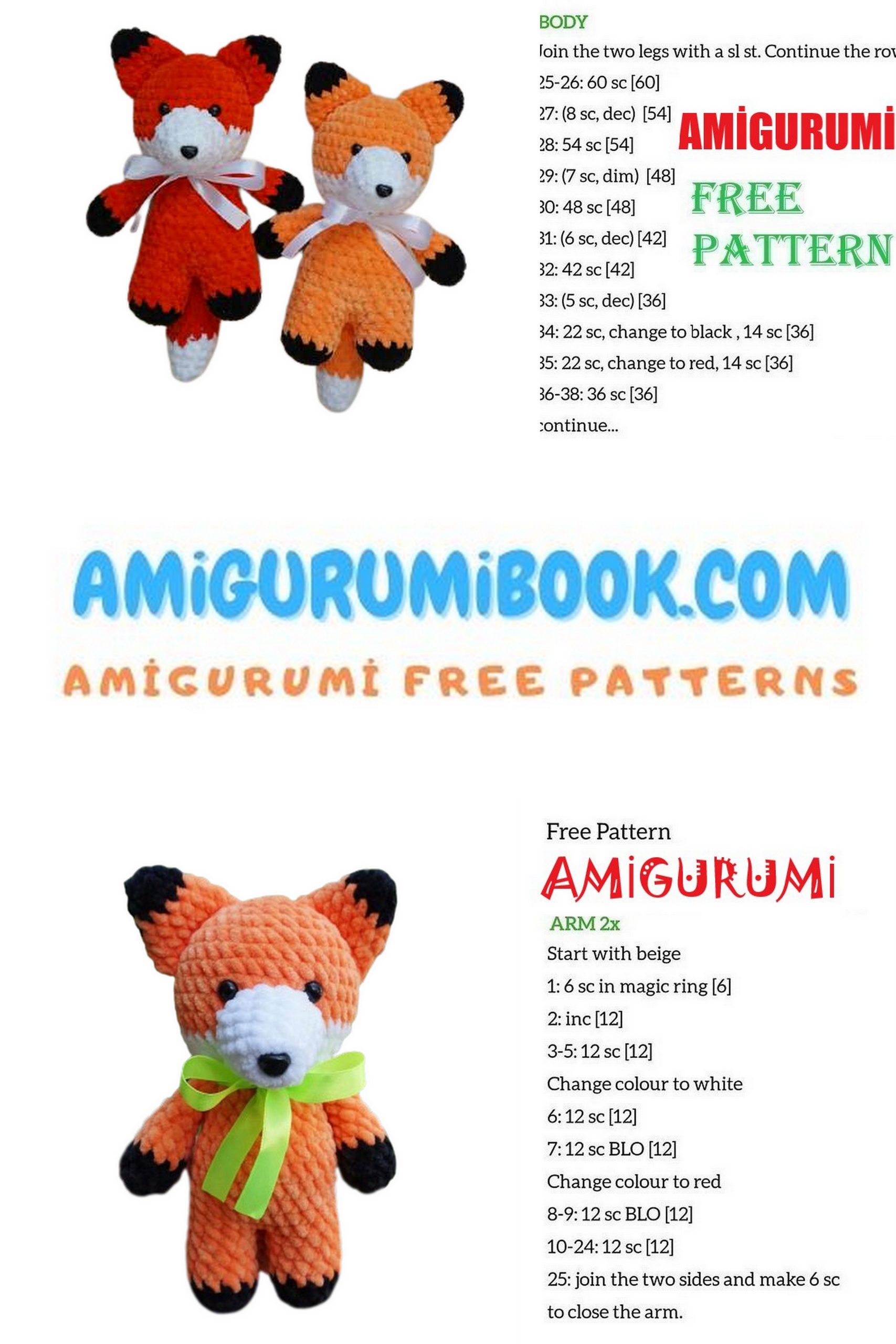 Little Cute Baby Fox Amigurumi Free Pattern - Free Amigurumi Crochet ...