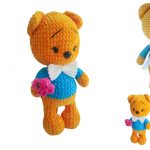 Little Orange Teddy Bear Amigurumi Free Pattern