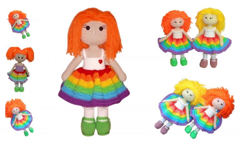 Rainbow Doll Amigurumi Free Pattern