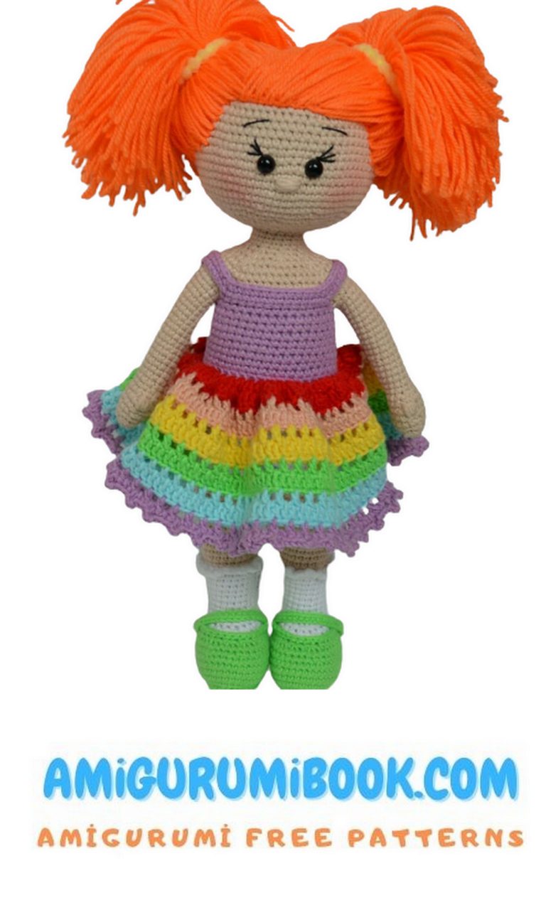 Rainbow Doll Amigurumi Free Pattern – Free Amigurumi Crochet Patterns