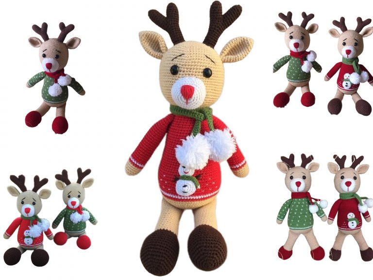 Scarf Christmas Reindeer Amigurumi Free Pattern