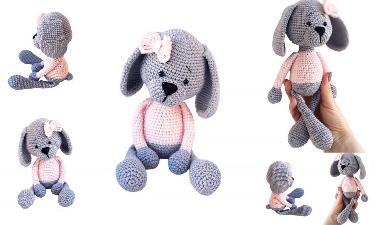 Cute Lady Dog Amigurumi Free Pattern