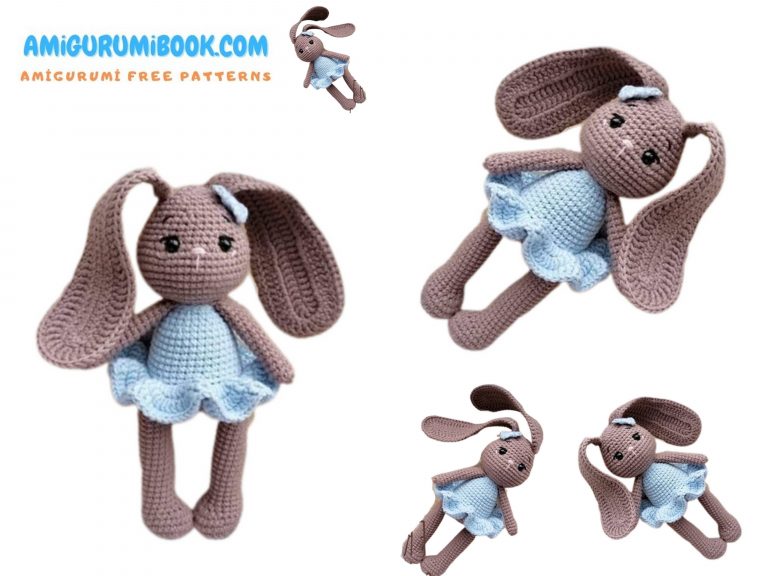 Amigurumi Bunny in a Dress Free Pattern and Tutorial