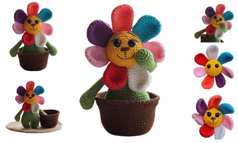 Rainbow Flower Amigurumi Free Pattern: Crochet Your Colorful Blossom