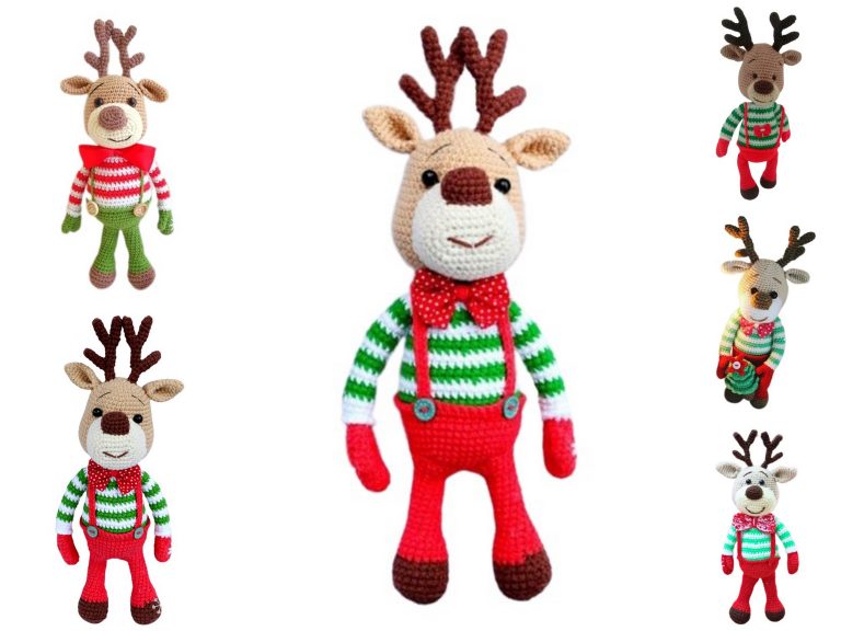 Christmas Deer Amigurumi Free Pattern – Easy Crochet Toy Tutorial