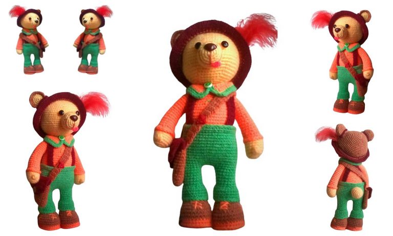 Free Teddy Bear Amigurumi Pattern with Adorable Hat and Bag – Crochet DIY