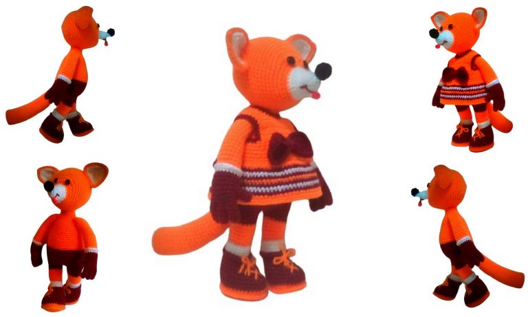 Adorable Female Fox Amigurumi with Skirt – Free Crochet Pattern