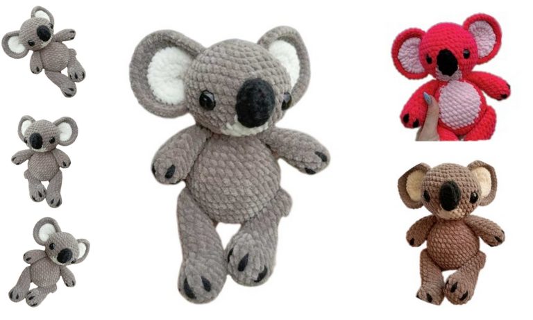 Free Pattern: Crocheted Amigurumi Koala Toy