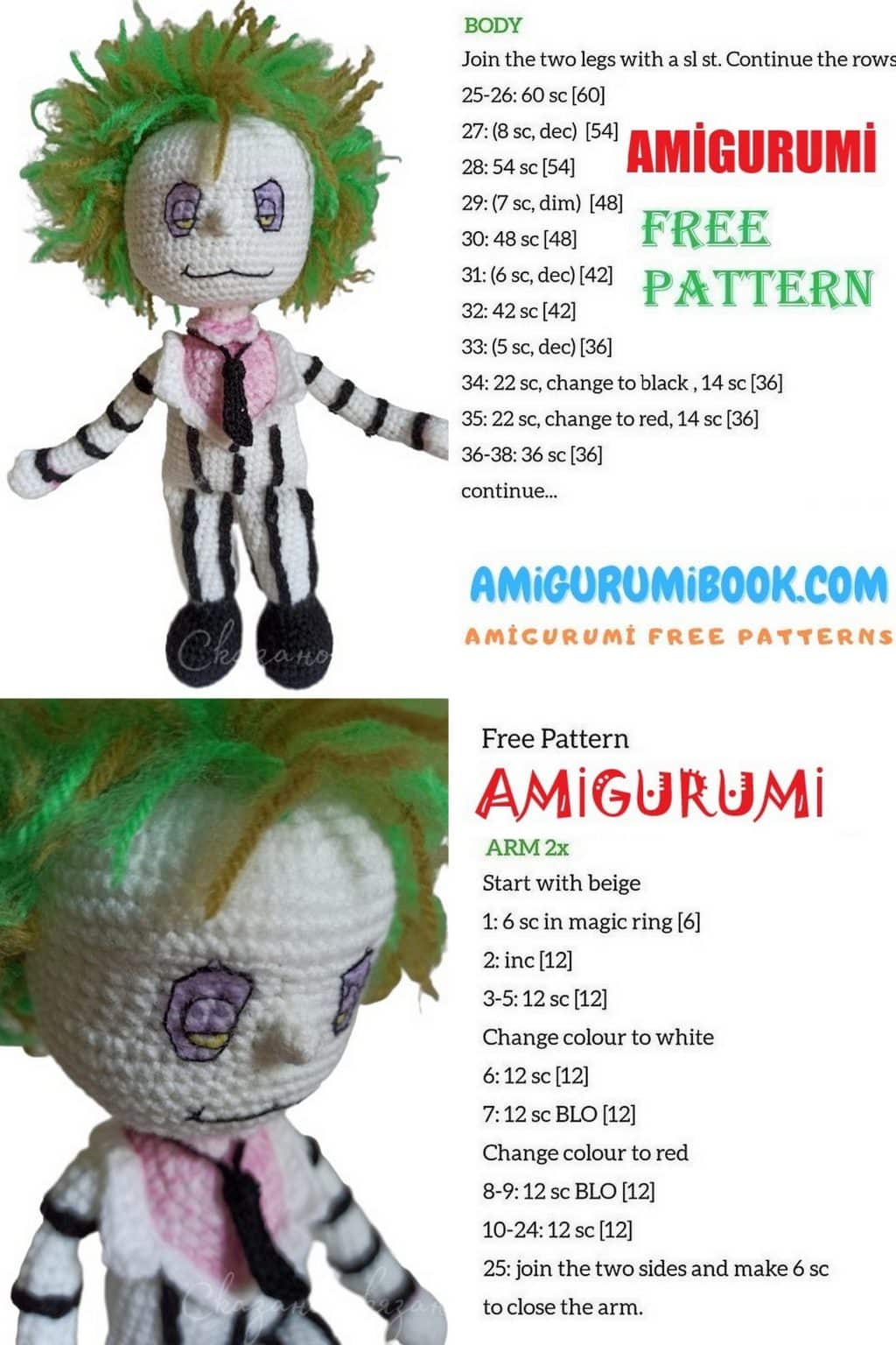 Beetlejuice Amigurumi Free Pattern Free Amigurumi Crochet Patterns