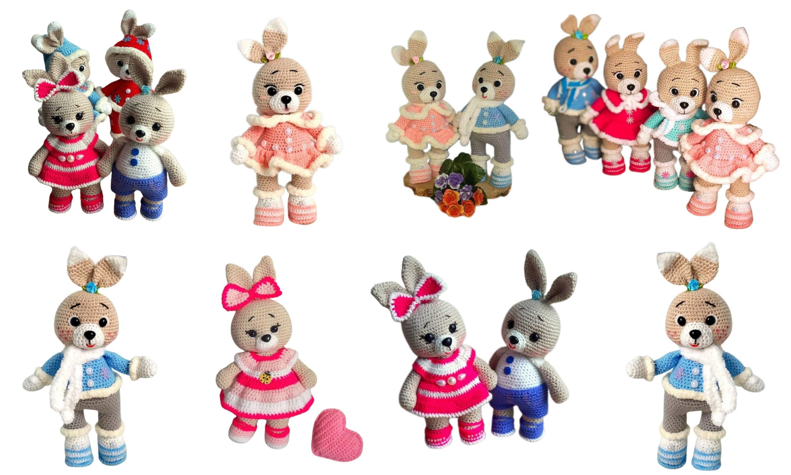 Amigurumi Christmas Bunnies