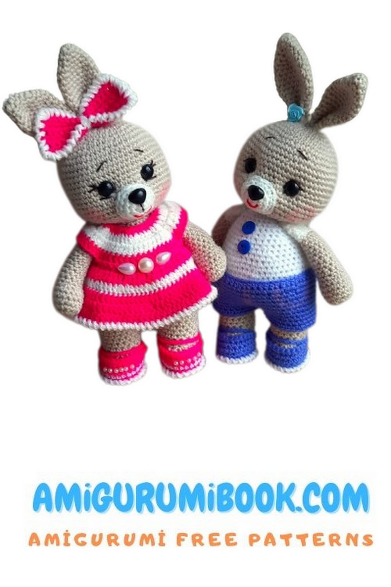 Amigurumi Christmas Bunnies Free Pattern - Free Amigurumi Crochet Patterns