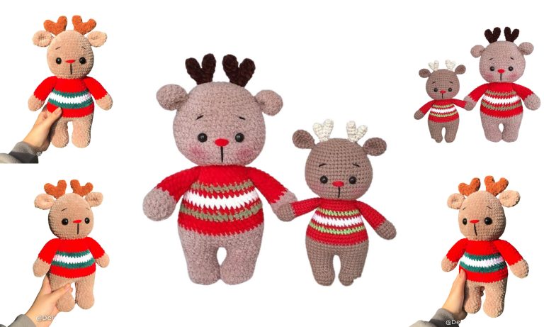 Craft Your Holiday Magic with Our Little Christmas Deer Amigurumi Free Pattern