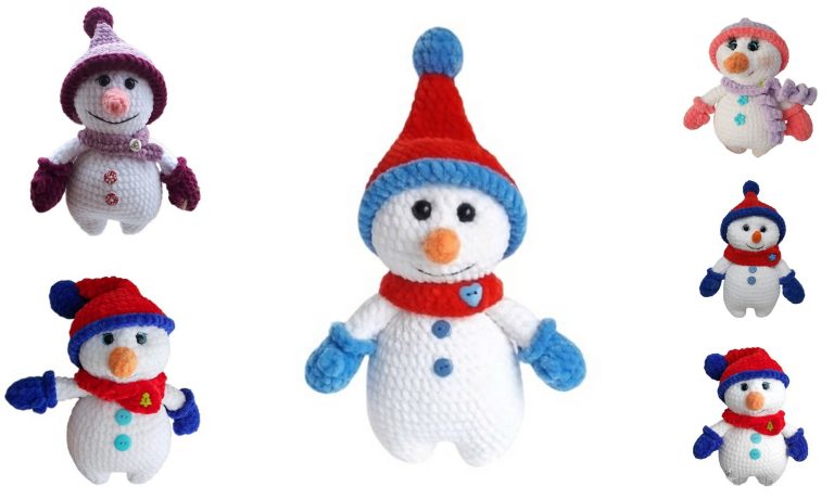 Craft Your Own Velvet Cute Snowman Amigurumi – Free Pattern