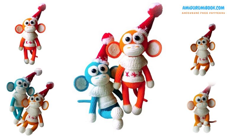 Free Christmas Monkey Amigurumi Pattern – Spread Holiday Cheer with Crochet!