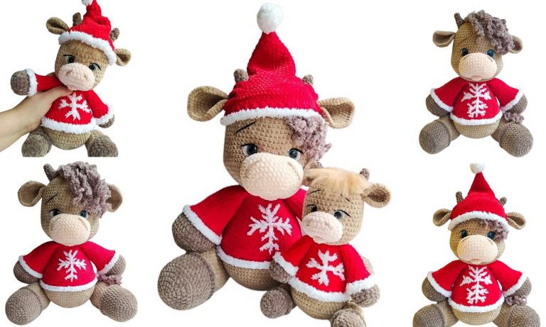 Amigurumi Christmas Bull Free Pattern – Festive Crochet for the Holidays
