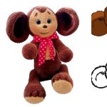 Velvet Cheburashka Monkey Amigurumi Free Pattern