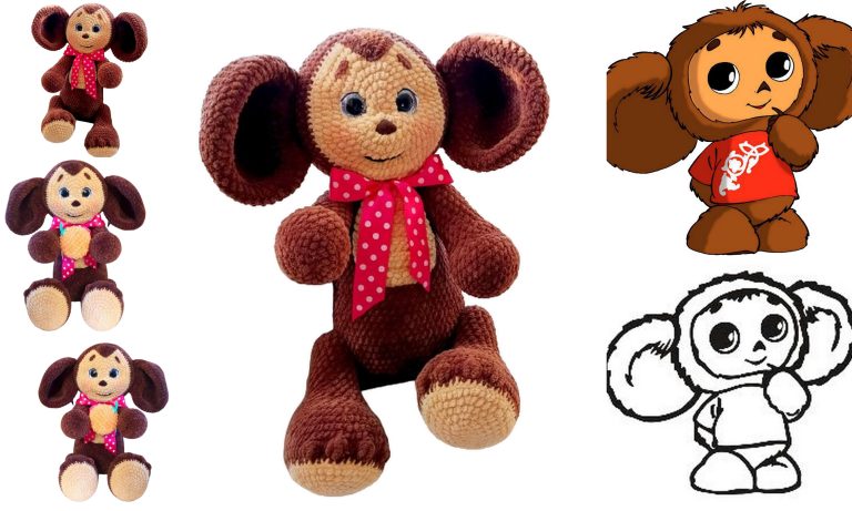 Velvet Cheburashka Monkey Amigurumi Free Pattern – Crochet Joy for Your DIY Adventure!