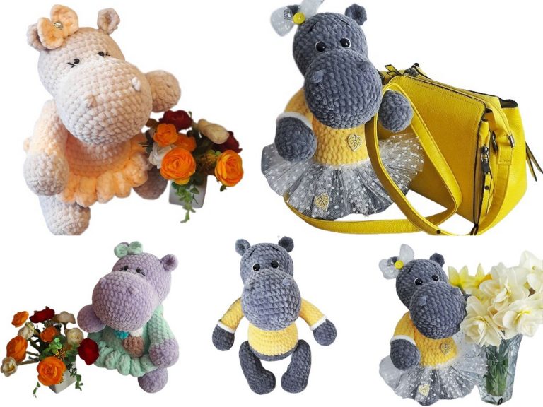 Crochet Your Own Cute Lady Hippo: Free Amigurumi Pattern