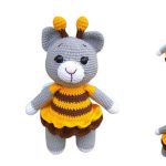 Adorable Cat in Bee Dress: Free Amigurumi Pattern