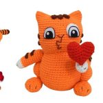 Adorable Cat in Love Amigurumi Free Pattern: Crochet Tutorial