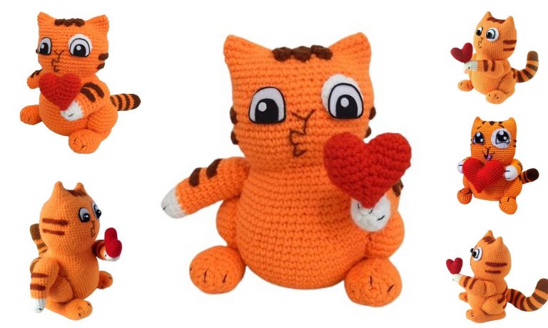 Adorable Cat in Love Amigurumi Free Pattern: Crochet Your Own Cuddly Companion!