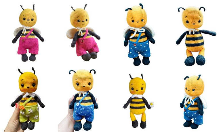 Adorable Bee Amigurumi Free Pattern with Trousers