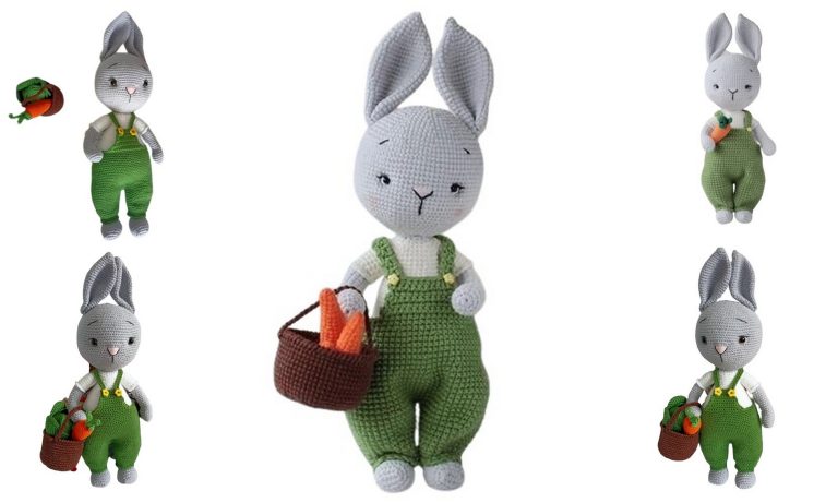 Adorable Overalls Bunny Amigurumi Free Pattern: Crochet Fun for Playtime!