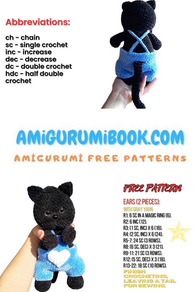 Black Cat Amigurumi Pattern