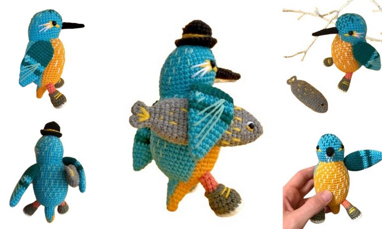 Stunning Kingfisher Bird Amigurumi: Free Crochet Pattern!