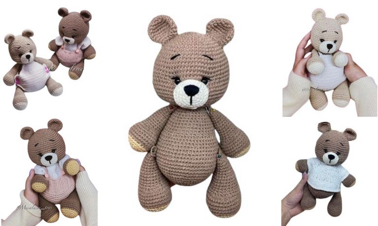 Amigurumi Bear Free Pattern – Boy and Girl Teddy Bear