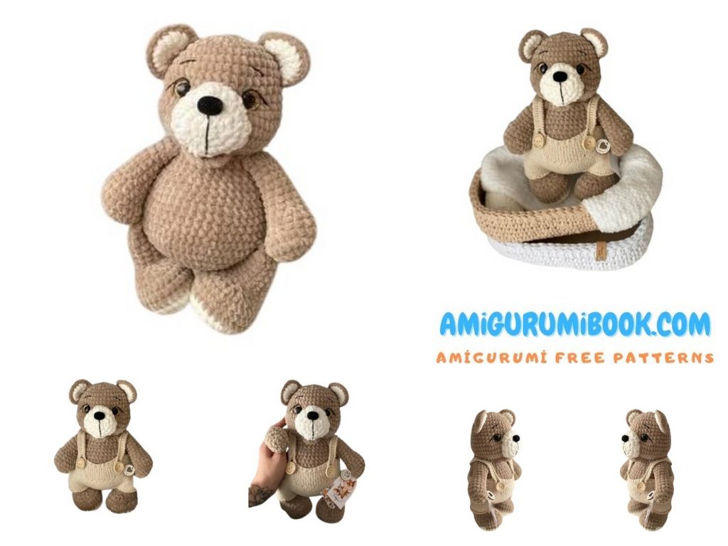 Overalls Teddy Bear Amigurumi Pattern