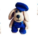 Hat and Overalls Dog Amigurumi Free Pattern: Crochet Tutorial