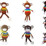 Free Pattern: Monkey in a Rainbow Sweater Amigurumi