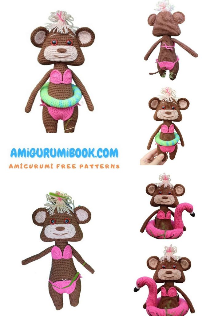 Bikini Monkey Amigurumi Free Pattern
