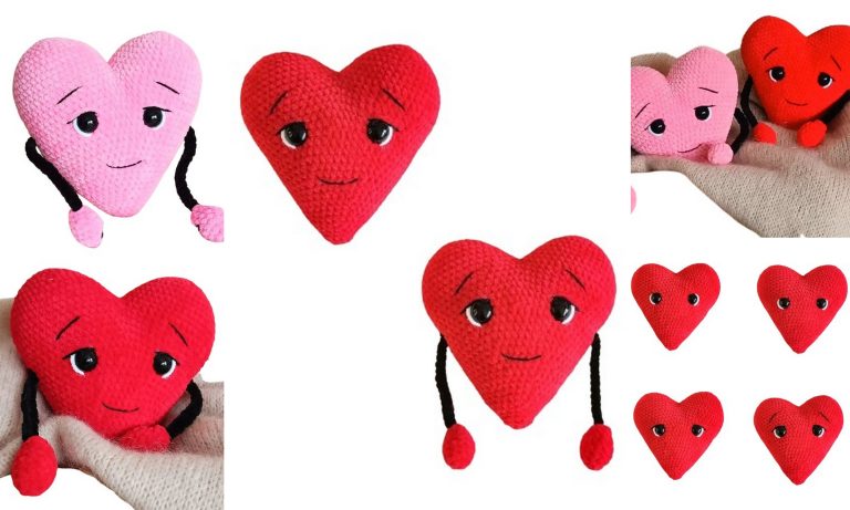 Adorable Heart Amigurumi Free Pattern – Crochet Tutorial