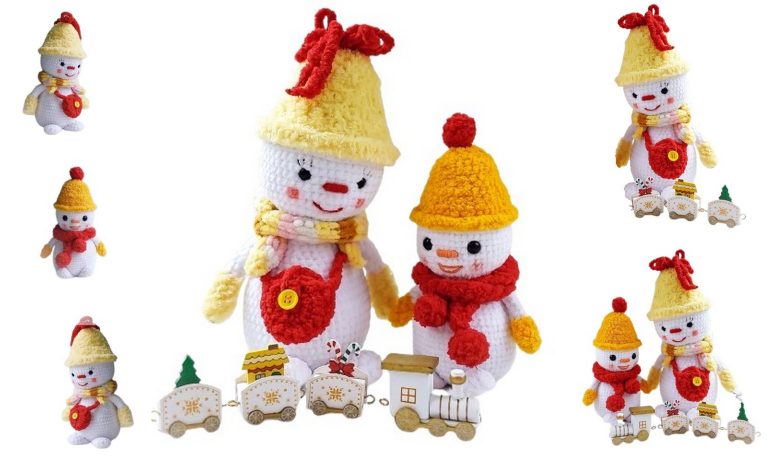 Cute Snowman Amigurumi Free Pattern – Crochet Tutorial