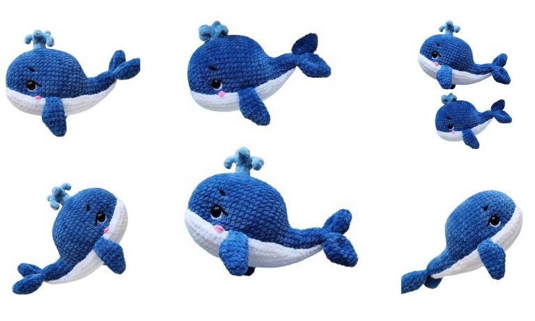 Blue Whale Amigurumi Free Pattern – Crochet Tutorial
