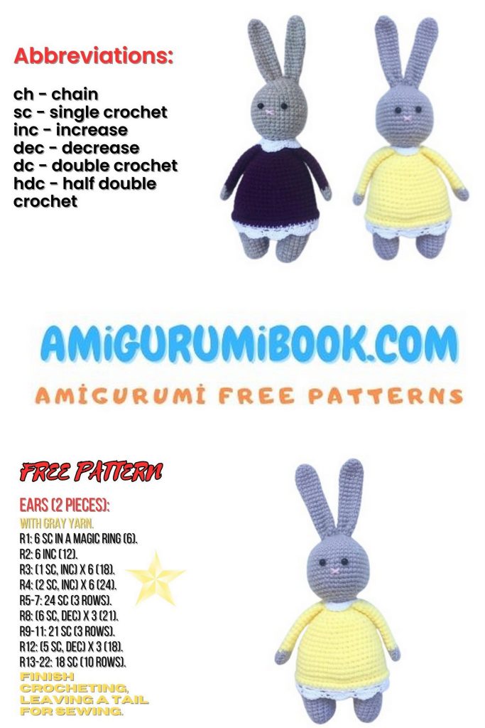 Little Bunny Amigurumi Pattern
