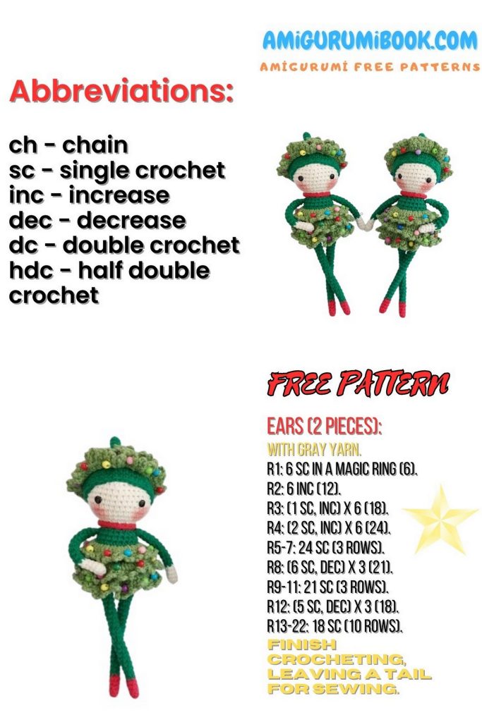 Christmas Tree Doll Amigurumi pattern